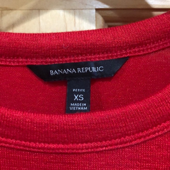 Banana Republic Red Crew Neck Sweater XS - Picture 2 of 4